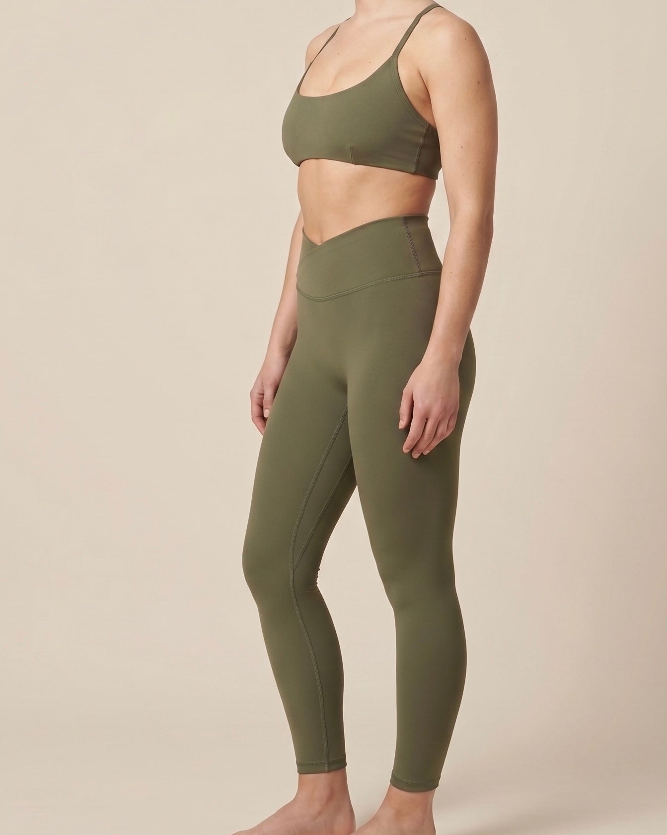 Legging Croisé ⅞ | Vert Olive